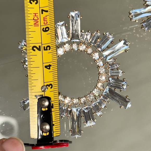 Amina Muaddi *As seen on Kyle Richards* BEGUM CRYSTAL EMBELLISHED EARRINGS shoes - Picture 3 of 12